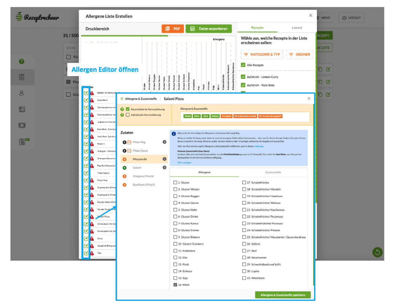 Allergen Editor